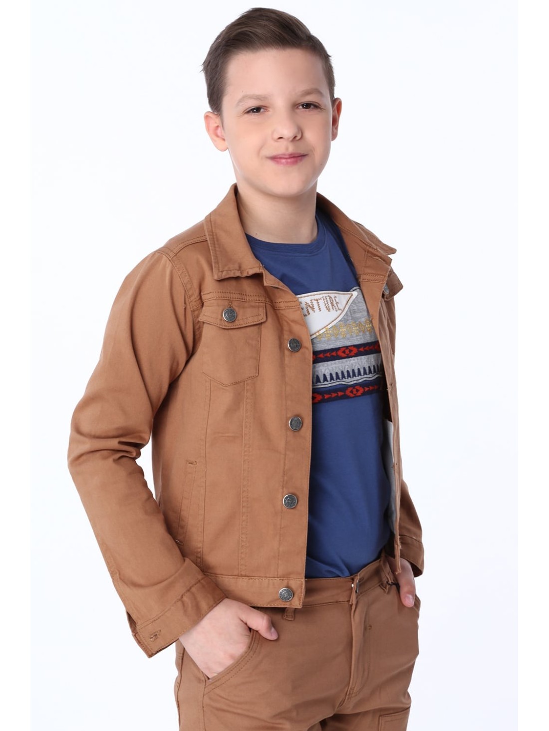 Boys\' caramel jacket NDZ51600 - Online store - Boutique